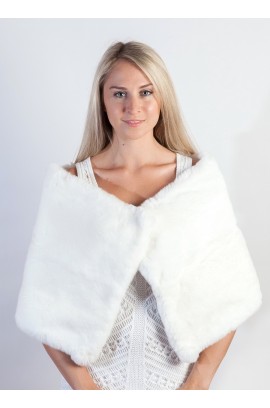 White Rex  Fur Stole/Scarf